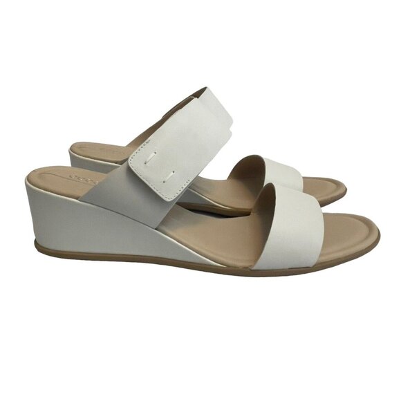Ecco Shape 35 Wedge Sandal Wms Size 41 (US 10-10.5) Bright White Leather 250103 - Picture 3 of 10